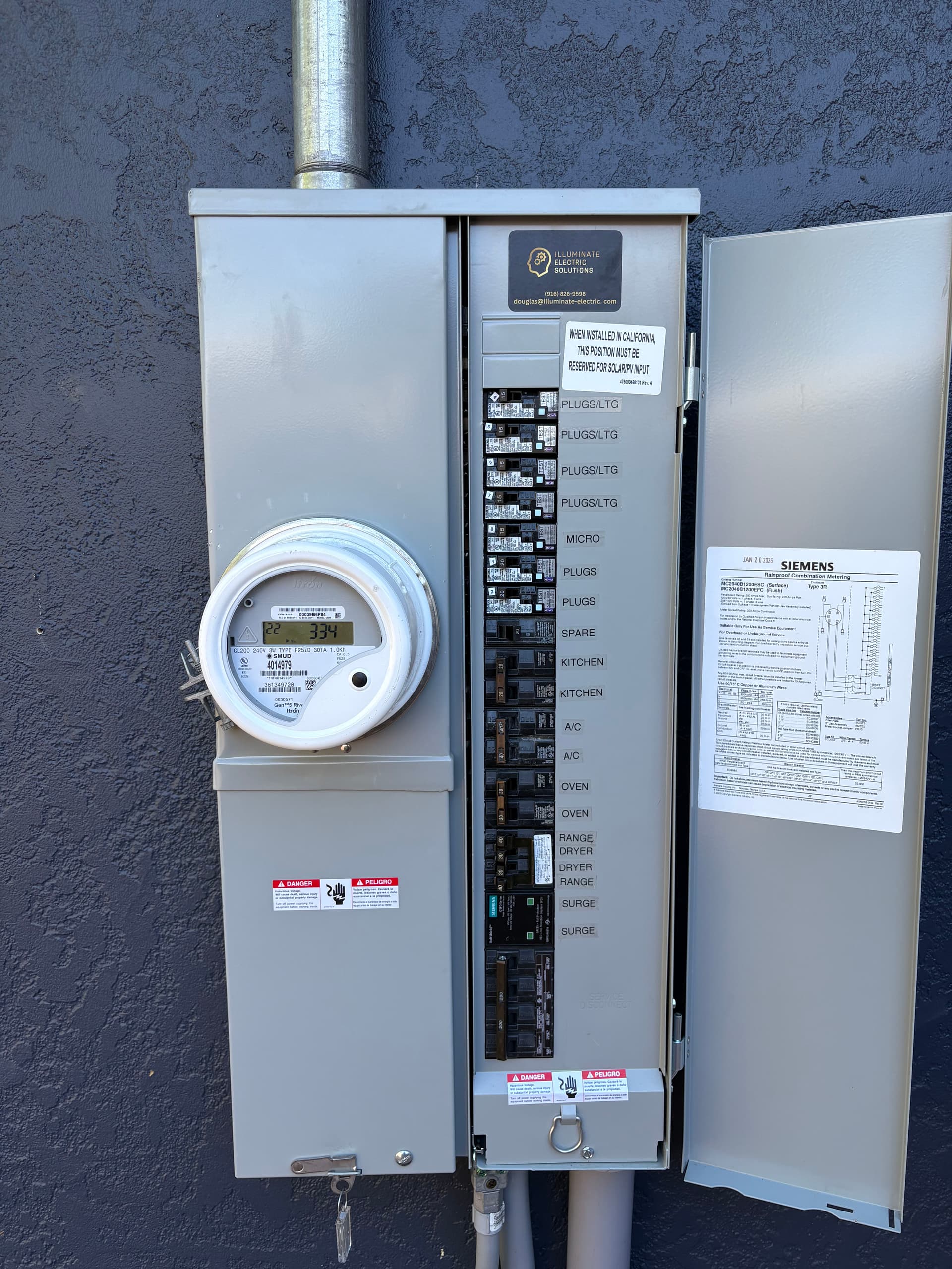 Gallery photos for 100 to 200 Amp Panel Upgrade Done Right for SMUD: Image #2