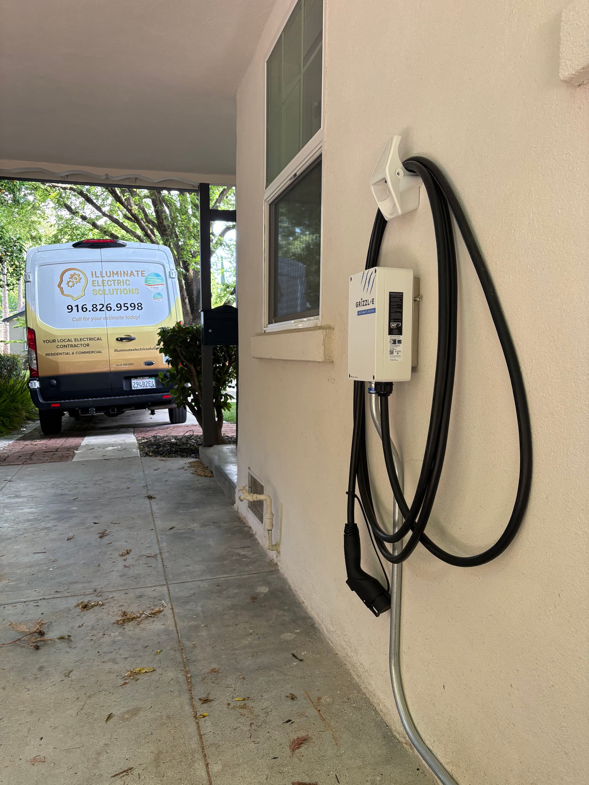 Outdoor EV Charger Install in Land Park image