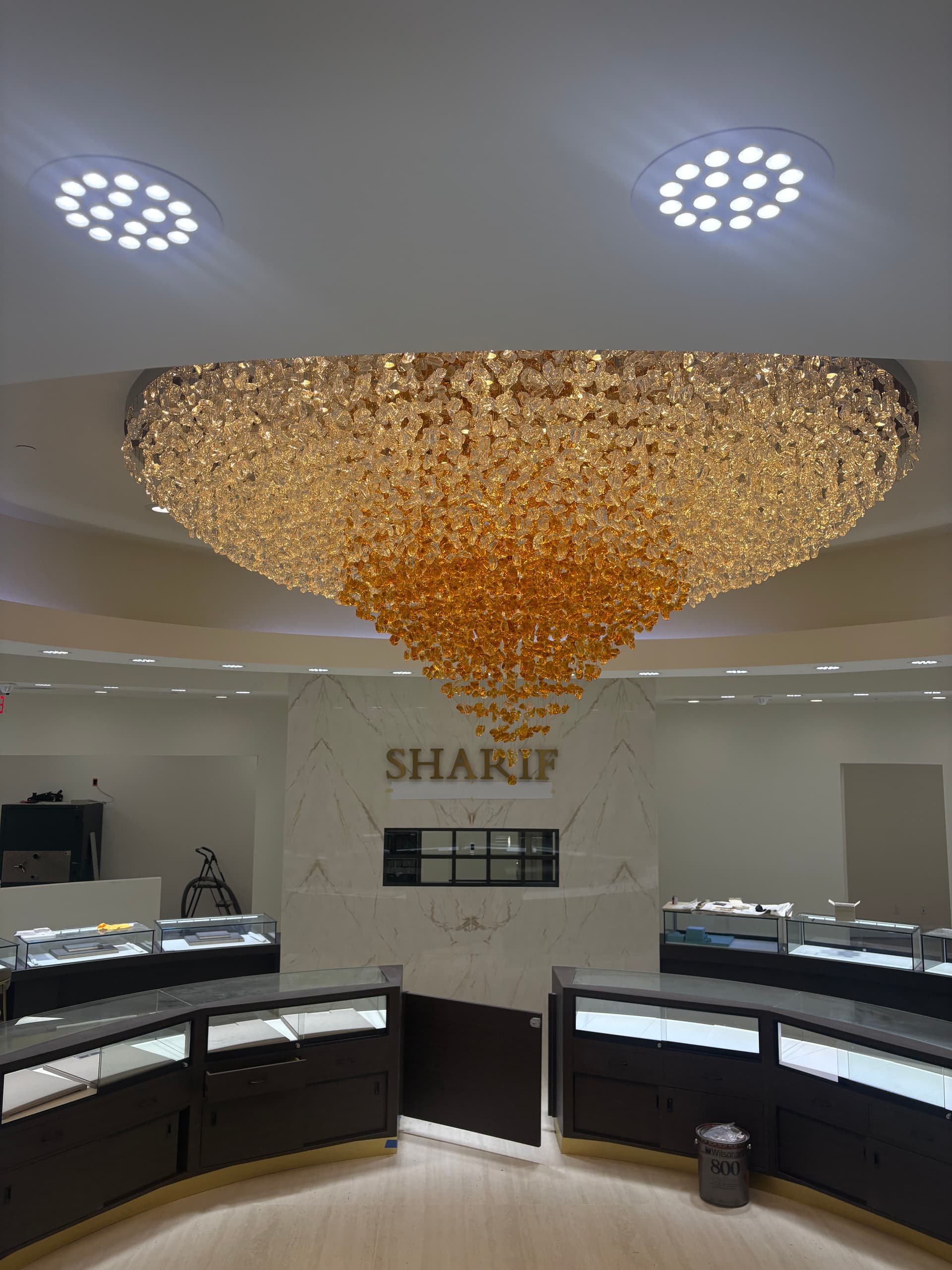8-Foot Chandelier Installation at Sharif Jewelers in Elk Grove image